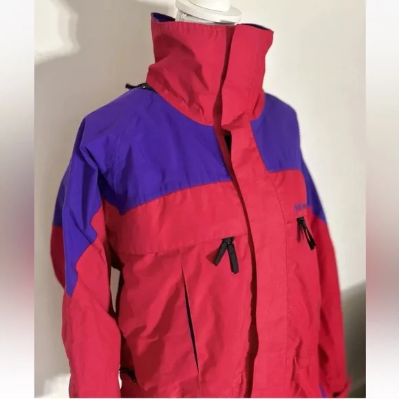 Vintage Moonstone Jacket Mens Medium Gore-Tex Hooded Wind Rain Red